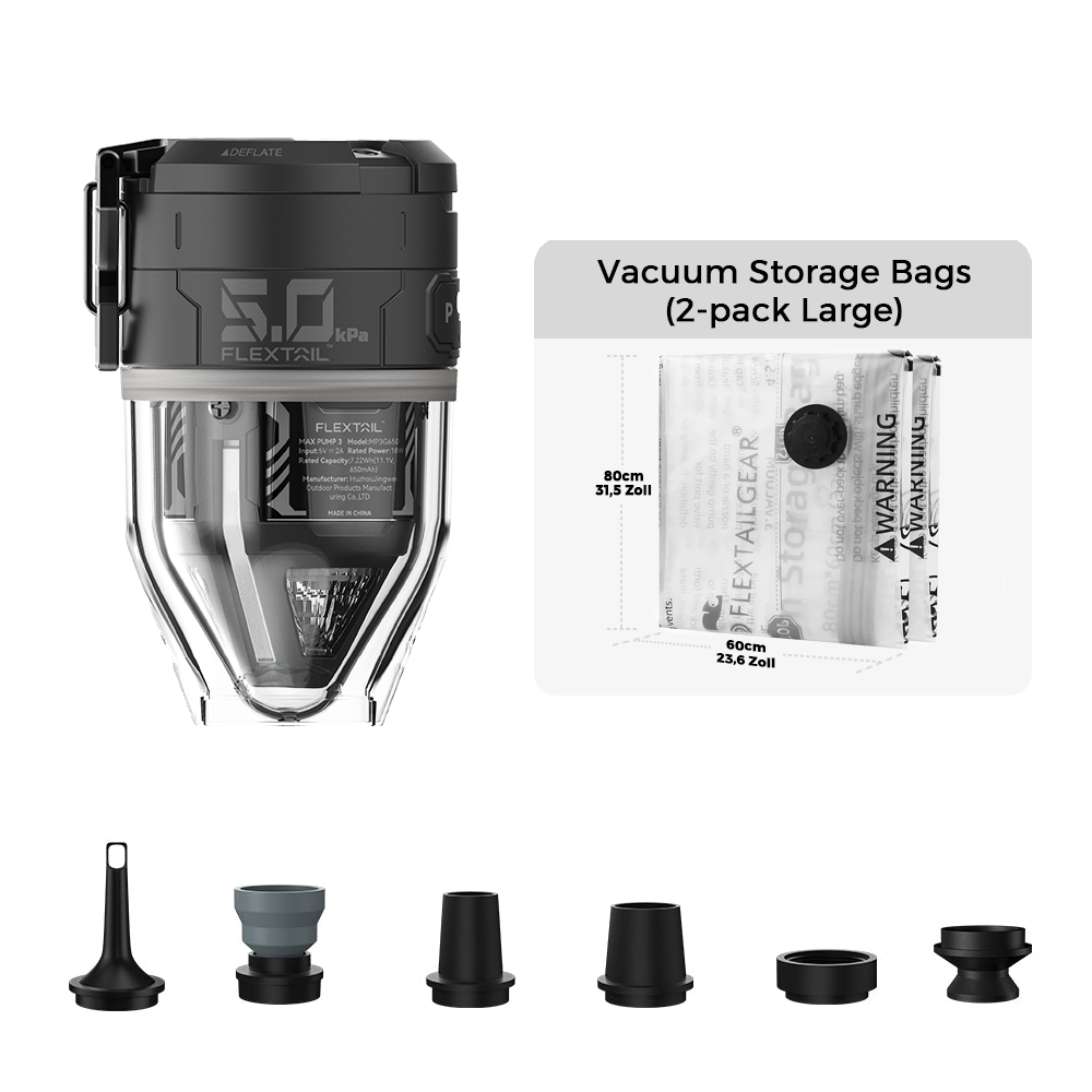 MAX PUMP 3 - Wiederaufladbare 2-in-1 Hochgeschwindigkeits Luftpumpe