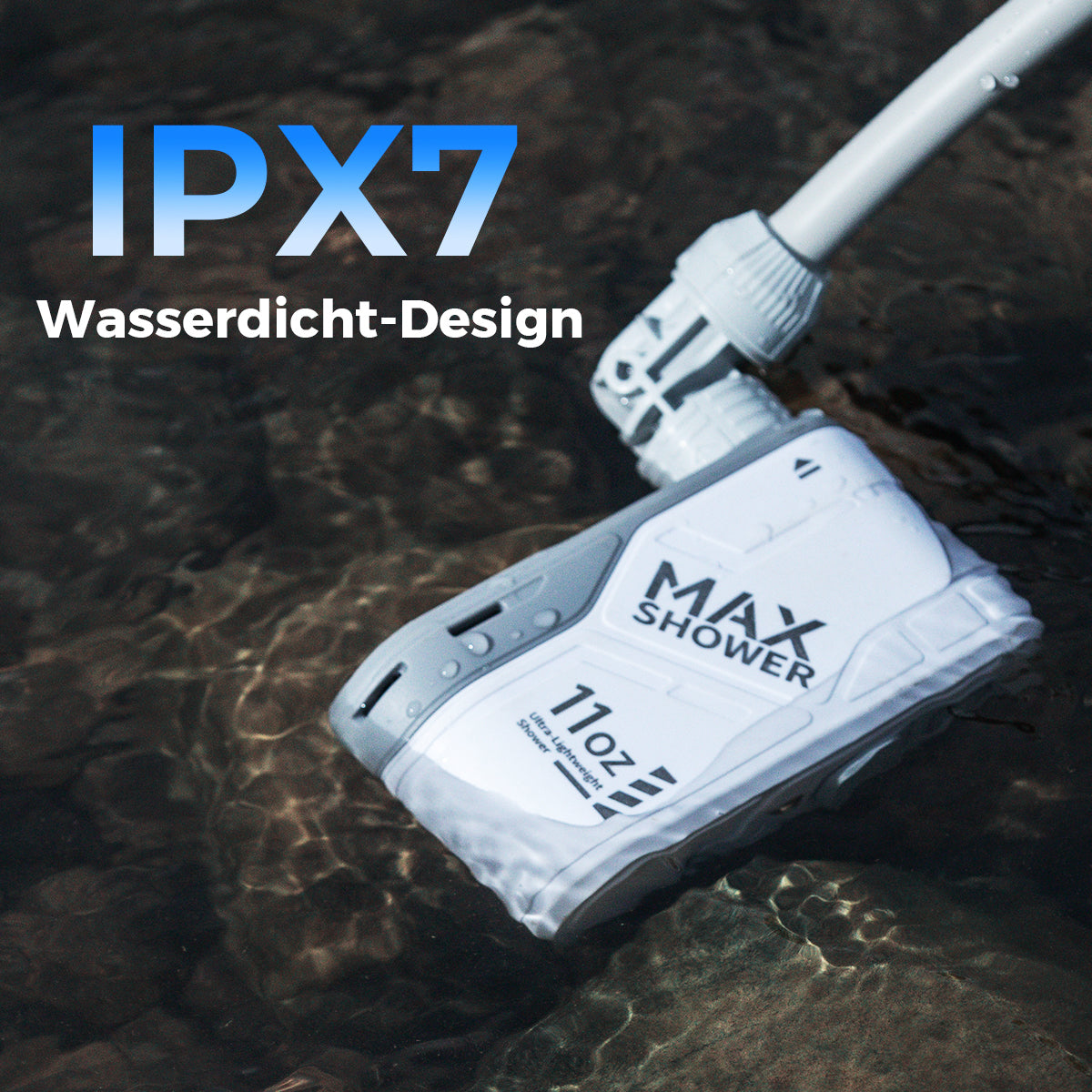 MAX SHOWER - Ultraleichte, wiederaufladbare Instant Outdoor-Duschen