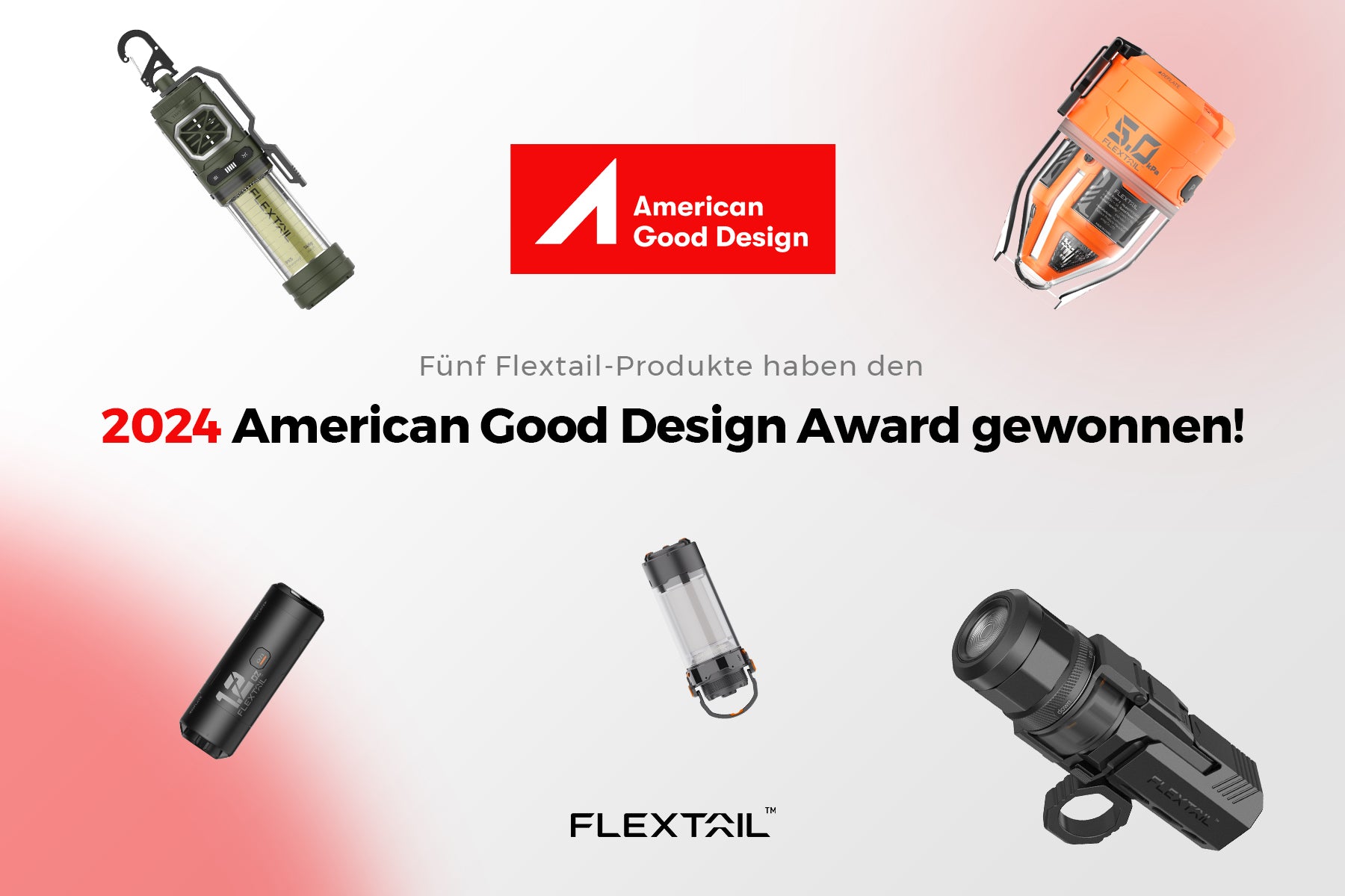 Fünf Flextail-Produkte haben den American Good Design Award 2024 gewonnen!