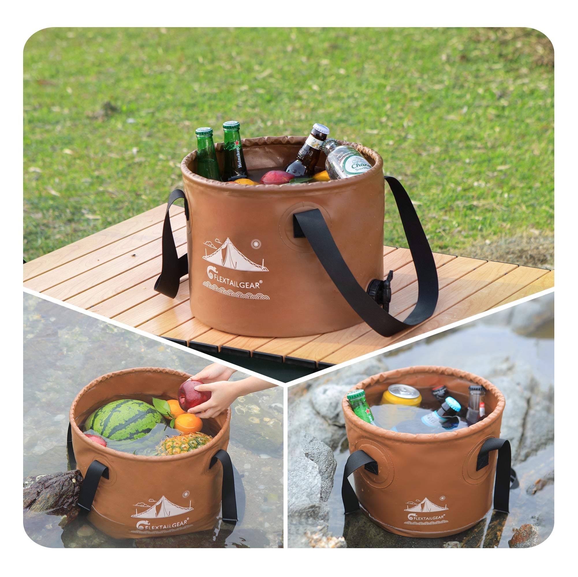 COZY BUCKET-Foldable Waterproof Round Camping Bucket - FLEXTAIL