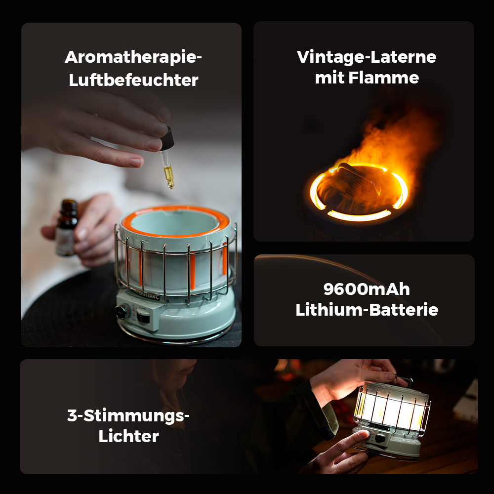 MAX LANTERN - 3-in-1 Vintage Laterne mit Flamme