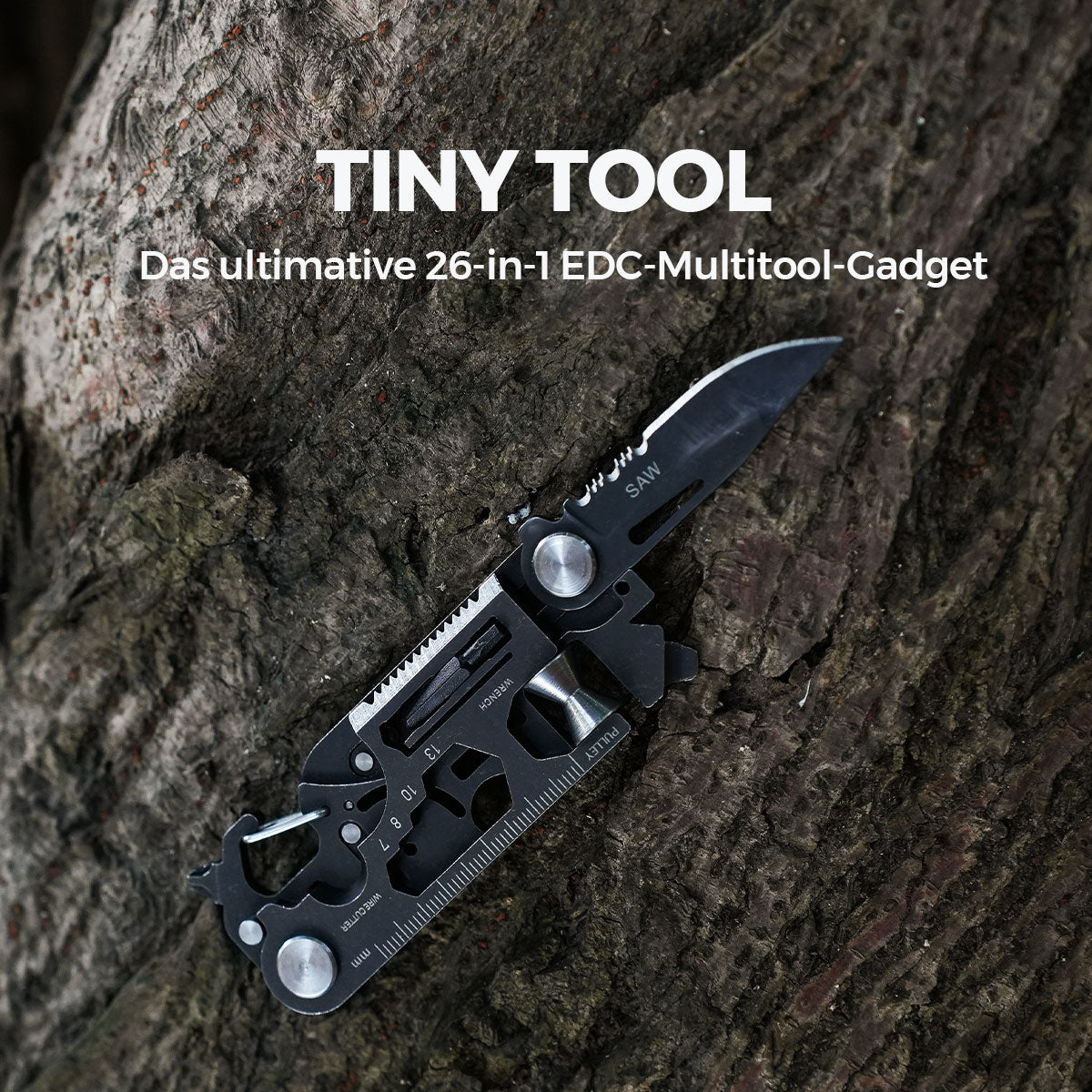 TINY TOOL - Das ultimative 26-in-1 EDC Multitool Gadget